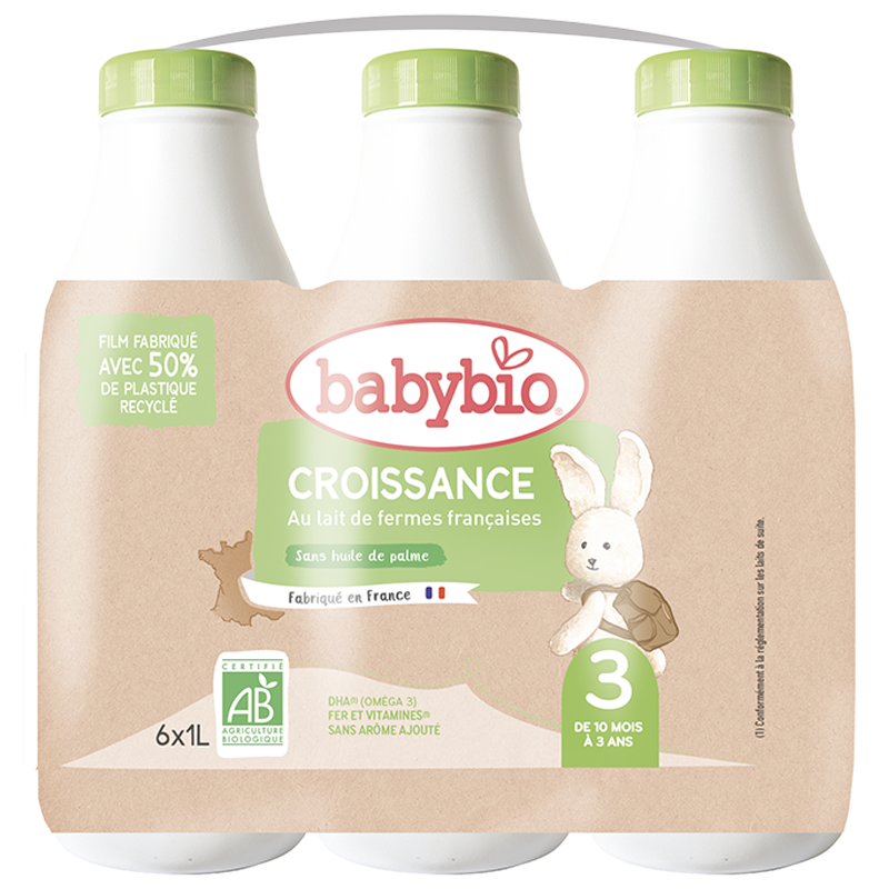 Lait bébé 2ème âge Bio : lait bio 2ème âge pour bébé sans huile de palme