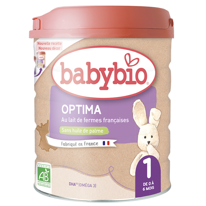 Babybio Optima Lait Infantile 1er Âge, BIO, 800g : : Hygiène et  Santé