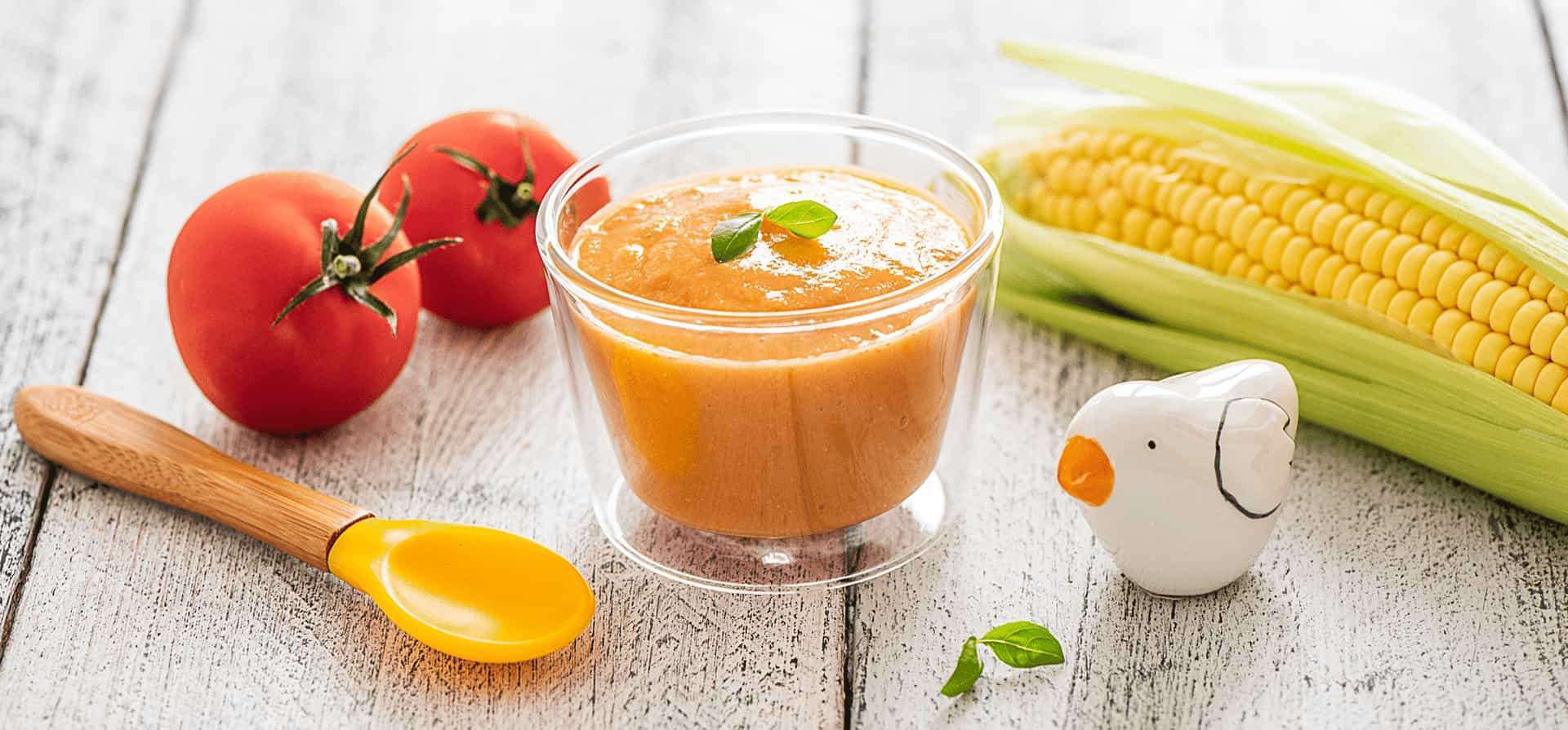 Recette Soupe Froide Tomate Et Mais Recette Bebe Des 6 Mois